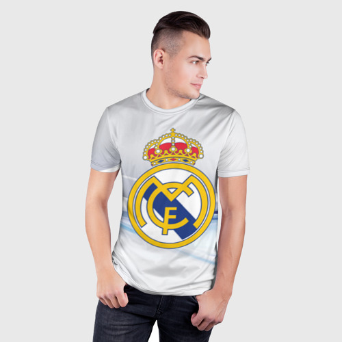 Мужская футболка 3D Slim Реал Мадрид, цвет 3D печать - фото 3