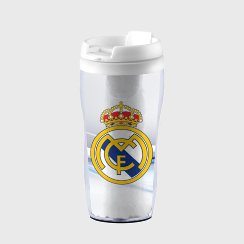 Термокружка-непроливайка Реал Мадрид, цвет белый