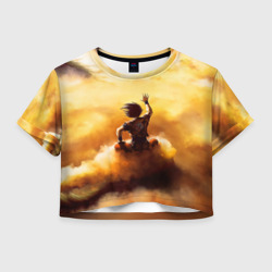 Женская футболка Crop-top 3D Cloud