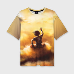 Женская футболка oversize 3D Cloud