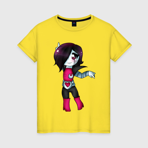 Женская футболка хлопок Mettaton, цвет желтый