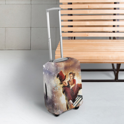 Чехол для чемодана 3D winter Dr. Who, цвет 3D печать - фото 3