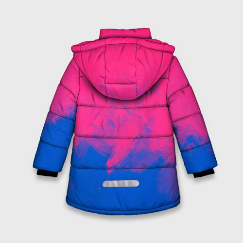 Зимняя куртка для девочек 3D с принтом My Year, my rules!, вид сзади #1
