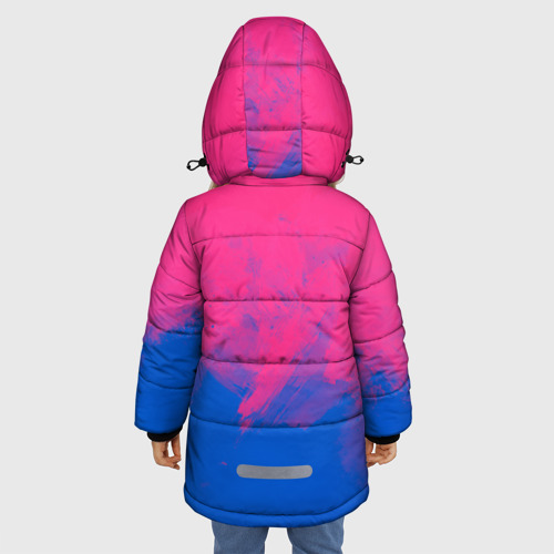 Зимняя куртка для девочек 3D с принтом My Year, my rules!, вид сзади #2