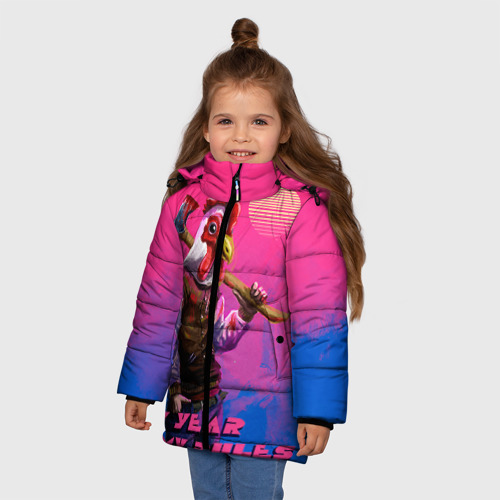 Зимняя куртка для девочек 3D с принтом My Year, my rules!, фото на моделе #1