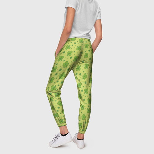 Женские брюки 3D Клевер, цвет 3D печать - фото 4