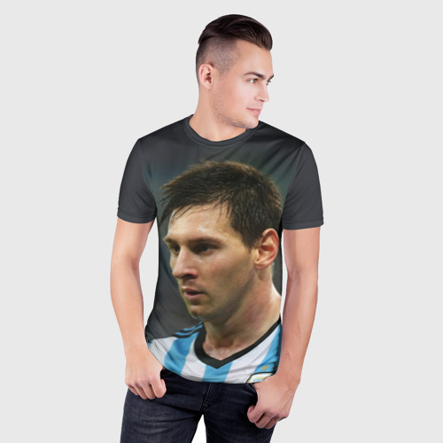 Мужская футболка 3D Slim Leo Messi - фото 3