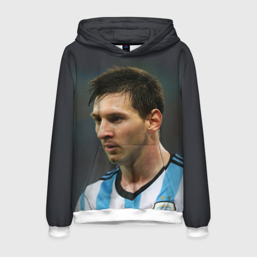 Мужская толстовка 3D Leo Messi, цвет белый