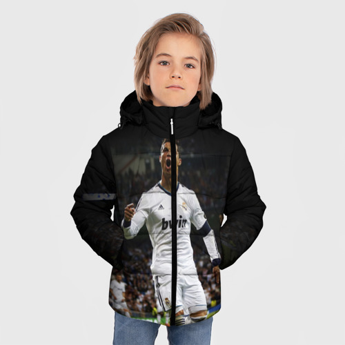 Зимняя куртка для мальчиков 3D Роналдо, цвет светло-серый - фото 3