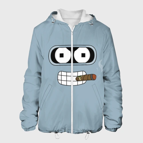 Мужская куртка 3D Bender face - Футурама