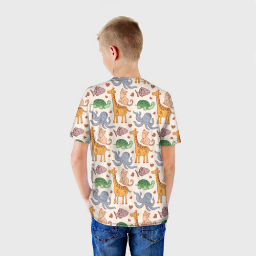 Детская футболка 3D Животные, цвет 3D печать - фото 4