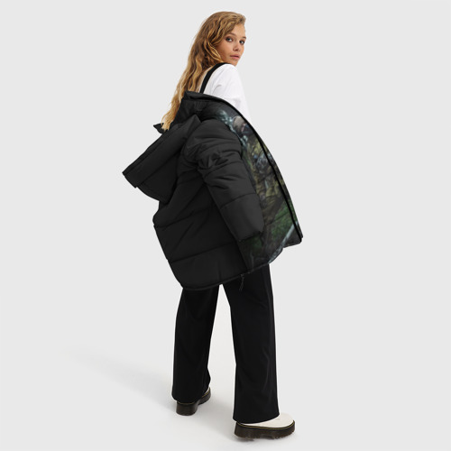 Женская зимняя куртка Oversize Военная разведка, цвет черный - фото 5