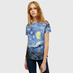 Женская футболка 3D Звездная ночь - фото 2