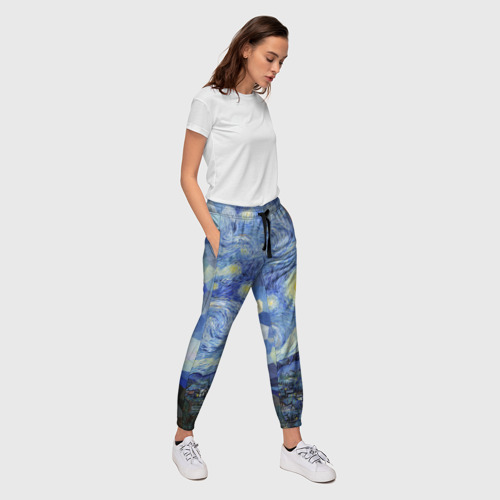 Женские брюки 3D Звездная ночь, цвет 3D печать - фото 5