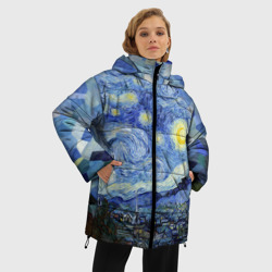 Женская зимняя куртка Oversize Звездная ночь - фото 2