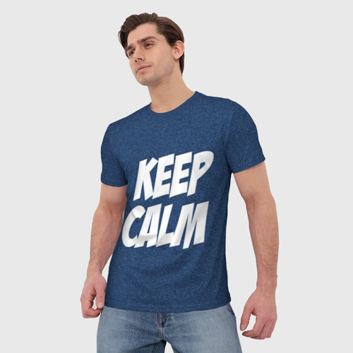 Мужская футболка 3D Keep Calm, цвет 3D печать - фото 3