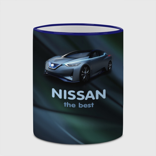 Кружка с полной запечаткой Nissan the best, цвет Кант синий - фото 4