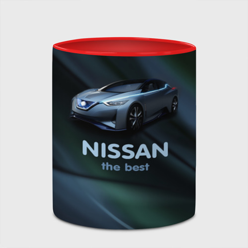 Кружка с полной запечаткой Nissan the best, цвет белый + красный - фото 4
