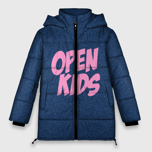 Женская зимняя куртка Oversize Open kids, цвет черный