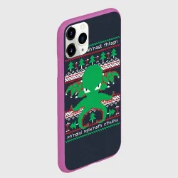 Чехол для iPhone 11 Pro матовый Новогодний свитер Ктулху - фото 2