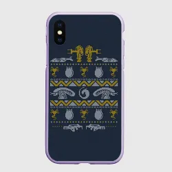 Чехол для iPhone XS Max матовый Новогодний свитер Чужой