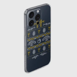 Чехол для iPhone 16 Pro силиконовый с защитой камеры Новогодний свитер Чужой - фото 2