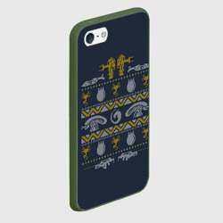 Чехол для iPhone 5/5S матовый Новогодний свитер Чужой - фото 2