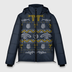 Мужская зимняя куртка 3D Новогодний свитер Чужой