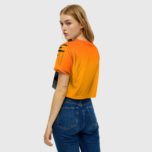 Женская футболка Crop-top 3D Строитель 1, цвет 3D печать - фото 5