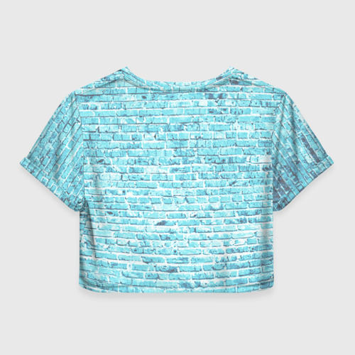Женская футболка Crop-top 3D Строитель 4, цвет 3D печать - фото 2