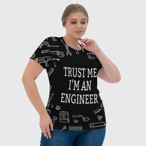 Женская футболка 3D Строитель 13 - фото 6