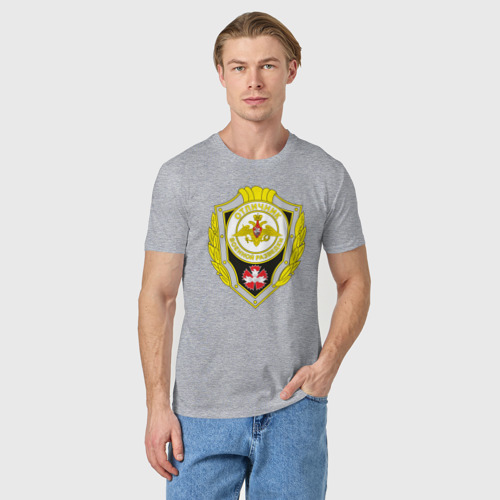 Мужская футболка хлопок Отличник военной разведки, цвет меланж - фото 3