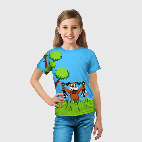 Детская футболка 3D Утиная охота, цвет 3D печать - фото 5