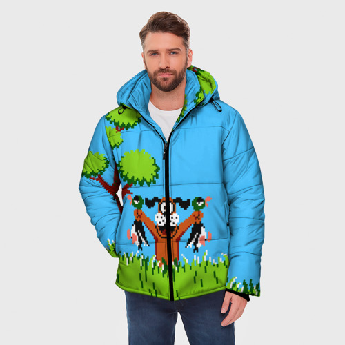 Мужская зимняя куртка 3D Утиная охота, цвет черный - фото 3
