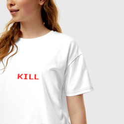 Женская футболка хлопок Oversize Its Kill - фото 2