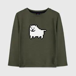 Детский лонгслив хлопок Undertale game Doge pixels