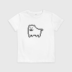 Детская футболка хлопок Undertale game Doge pixels