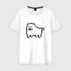 Мужская футболка хлопок Undertale game Doge pixels