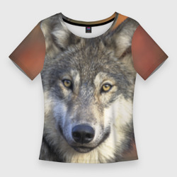 Женская футболка 3D Slim Волк