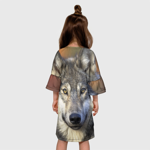 Детское платье 3D Волк, цвет 3D печать - фото 5