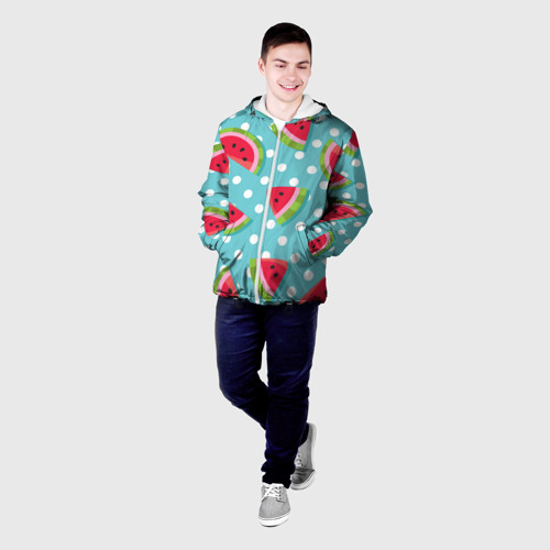 Мужская куртка 3D Арбузный рай, цвет 3D печать - фото 3