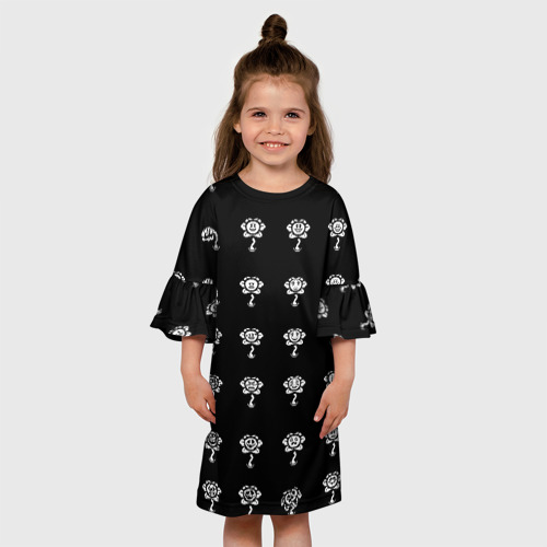 Детское платье 3D Flowey emoji - фото 4