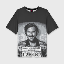 Женская футболка oversize 3D Pablo Escobar