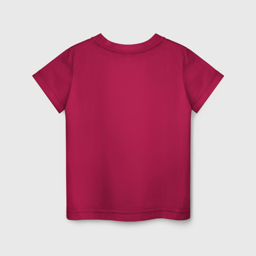 Детская футболка хлопок Лиса минимализм, цвет маджента - фото 2
