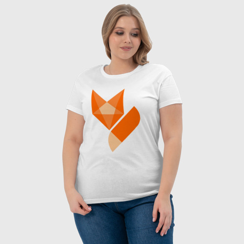 Женская футболка хлопок Лиса минимализм - фото 6