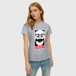 Женская футболка хлопок Fsociety - фото 2