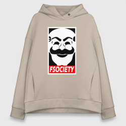 Женское худи Oversize хлопок Fsociety