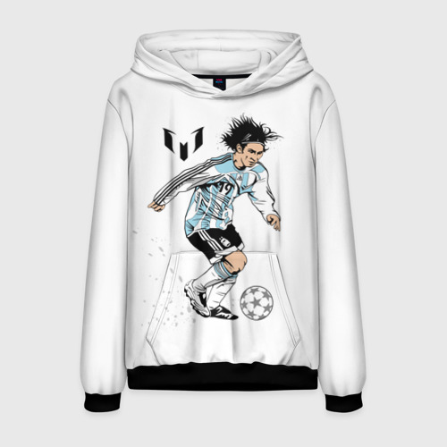 Мужская толстовка 3D Messi, цвет черный