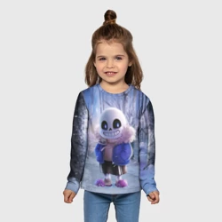 Детский лонгслив 3D Winter forest & Sans - фото 2