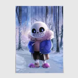 Постер Winter forest & Sans